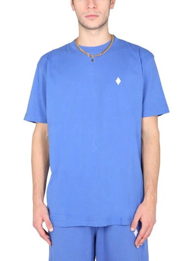 Shop Marcelo Burlon County Of Milan "cross" T-shirt In Blue