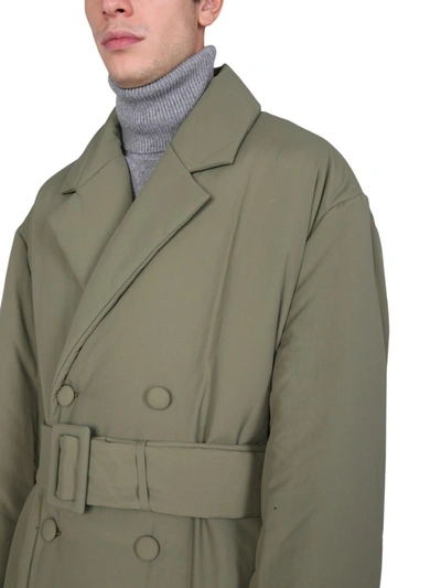 Shop Off-white "padded" Coat In Green