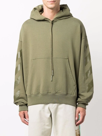 Off White Rubber Arrows Hoodie In Green | ModeSens
