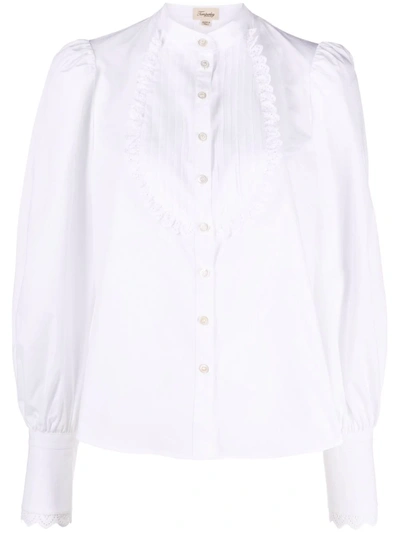 Shop Temperley London Alfie Pintucked Poplin Shirt In Weiss