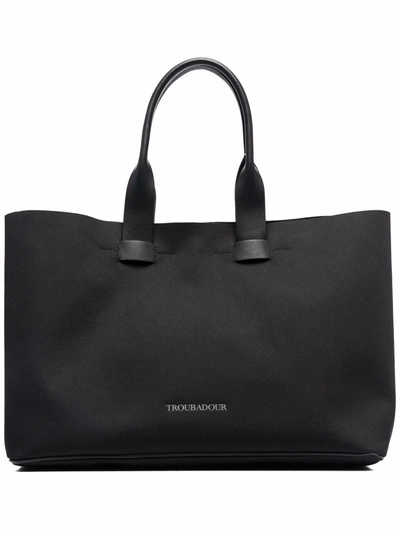 Shop Troubadour Large Featherweight Tote Bag In Schwarz