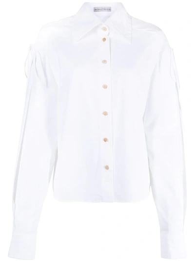 Shop Palmer Harding Honesty Tie-shoulder Shirt In Weiss