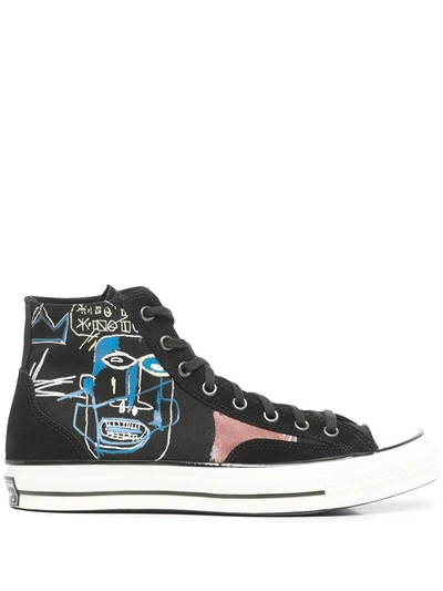 Shop Converse X Jean-michel Basquiat Chuck 70 Hi Sneakers In Schwarz