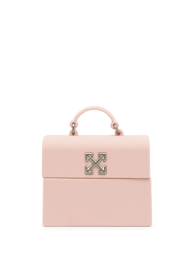 Shop Off-white Arrows Plaque Airpods Case In Pink