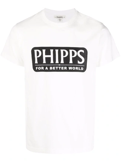 Shop Phipps Logo Graphic-print Organic Cotton T-shirt In Weiss