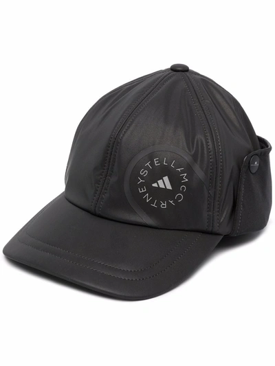 Shop Adidas By Stella Mccartney Recycled-polyester Padded Cap In Schwarz