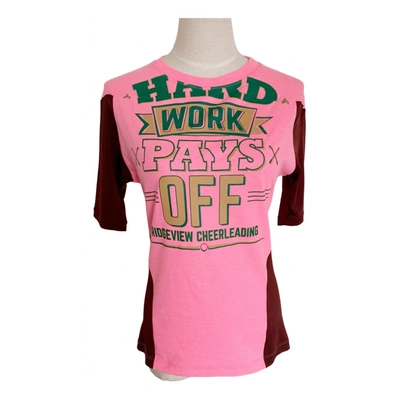 MARINE SERRE Pre-owned T-shirt In Pink