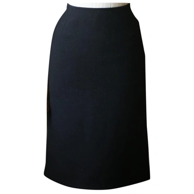 Pre-owned Alaïa Wool Mini Skirt In Black