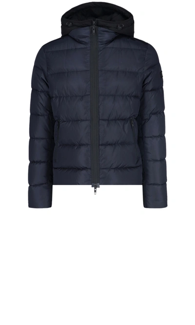 Shop Fay Hooded Down Jacket In Blue