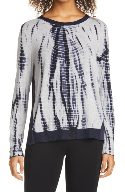 Shop Donna Karan Tie Dye Top In Hthr Grey Combo