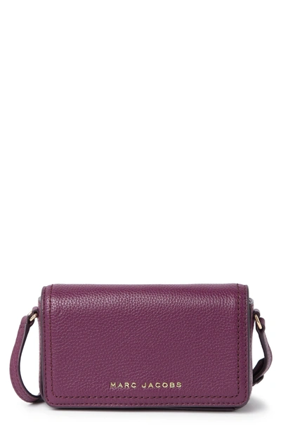 Shop Marc Jacobs Groove Leather Mini Bag In Prune