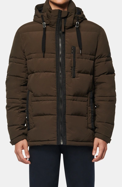 Shop Andrew Marc Huxley Removable Hood Jacket In Olive