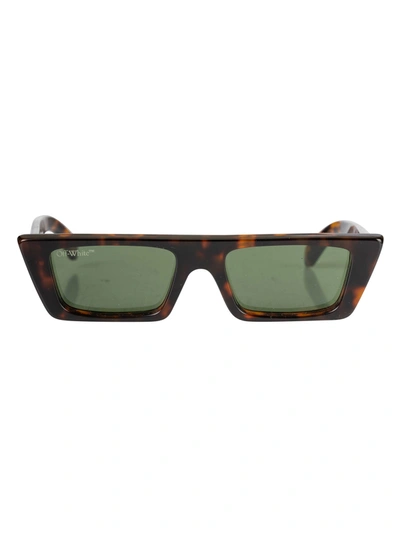 Shop Off-white Marfa Sunglasses In Brown/green