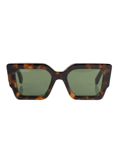 Shop Off-white Catalina Sunglasses In Brown/green