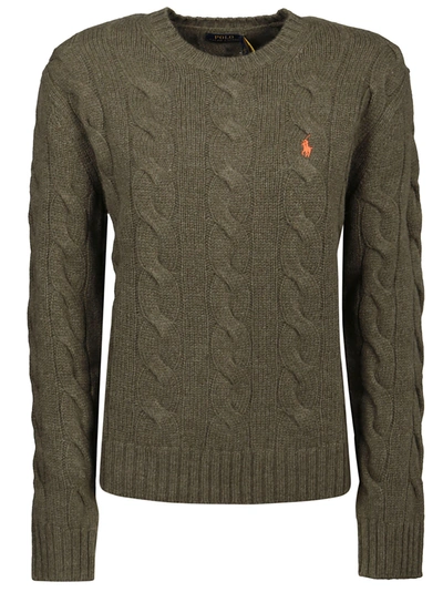 Shop Polo Ralph Lauren Classic Long Sleeve Sweater In Loden Heather