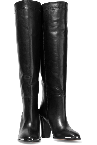 Shop Iro Djaro Leather Knee Boots In Black