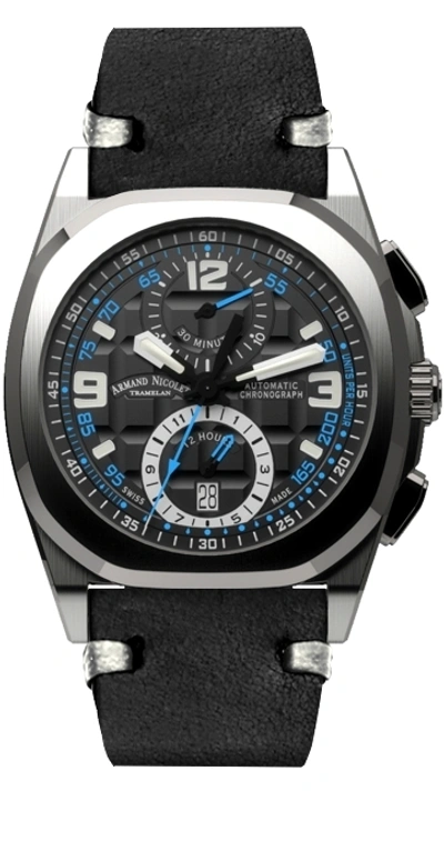 Shop Armand Nicolet Chronograph Automatic Watch A668haa-nz-pk4140nr In Black