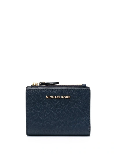 Michael Kors Mk Snap Wallet In Blue | ModeSens