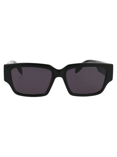 Shop Alexander Mcqueen Eyewear Rectangle Frame Sunglasses In Black