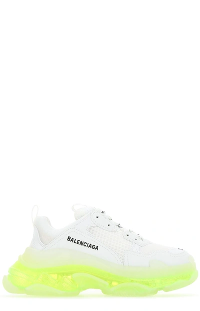 Shop Balenciaga Triple S Clear Sole Sneakers In White