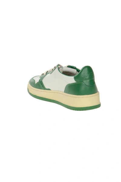 Shop Autry Sneakers Green In Wht/green