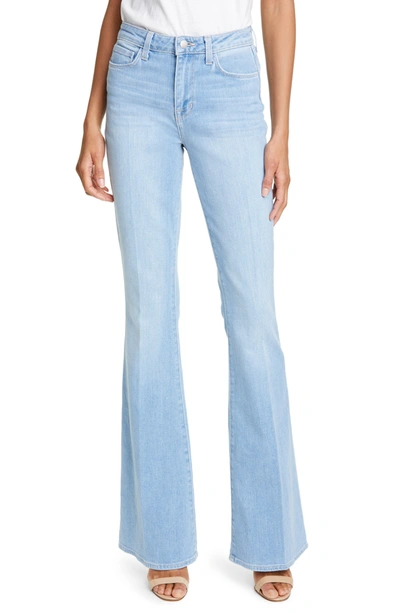 Shop Lagence Bell High Waist Flare Jeans In Blue Cloud