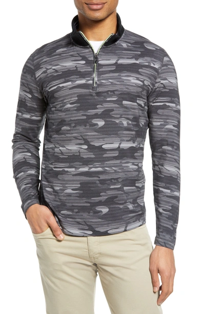 Shop Robert Graham Street Circuit Quarter Zip Pullover In Black