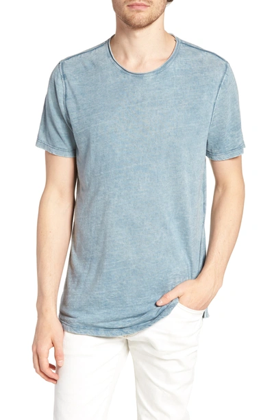 Shop Ag Theo Slim Fit Hemp & Organic Cotton Crewneck T-shirt In Sunbaked Mosaic Blue