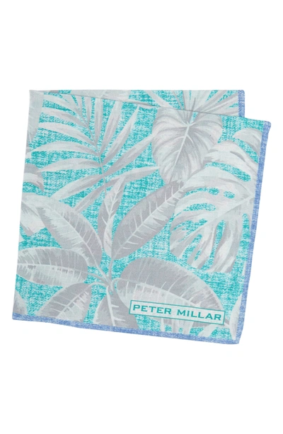 Shop Peter Millar Tropical Print Pocket Square In Parisian Mint