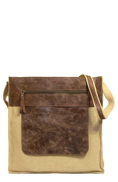 Shop Vintage Addiction Crossbody Bag In Tan/grey