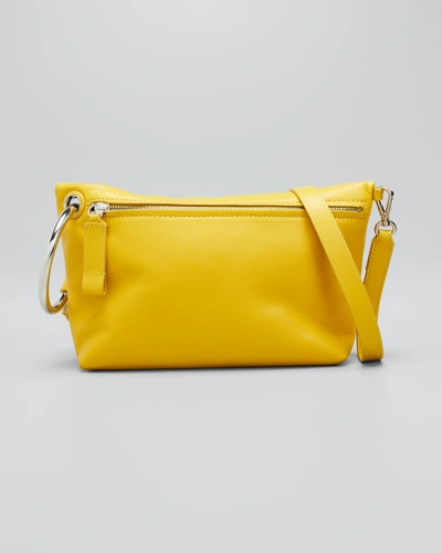Shop Dries Van Noten Men's Leather Crossbody Bag In 202 Yellow