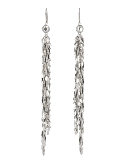 Shop Isabel Marant Leafy Drop Earrings In Silver
