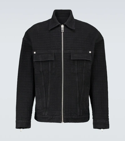 Shop Givenchy Denim Blouson Jacket In Black