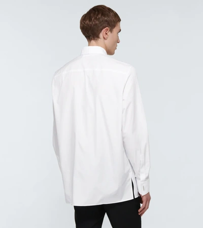 Shop Givenchy Long-sleeved Cotton Shirt In White