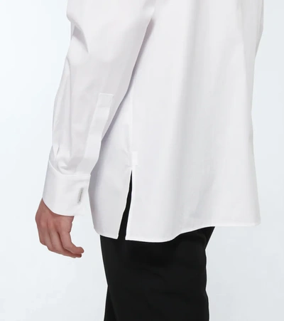Shop Givenchy Long-sleeved Cotton Shirt In White