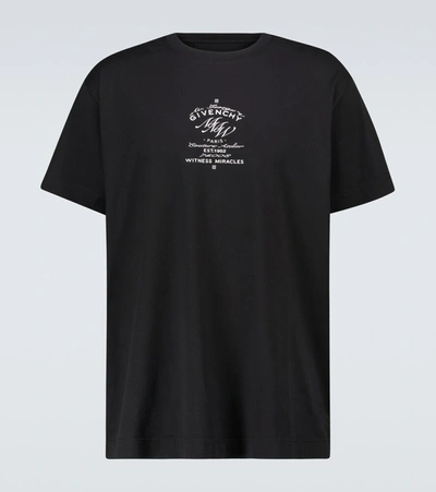 Shop Givenchy Logo Short-sleeved Cotton T-shirt In Black