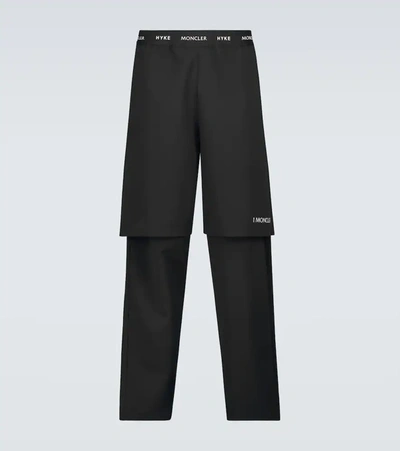 Shop Moncler Genius 4 Moncler Hyke Logo Pants In Navy