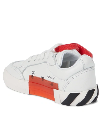 Shop Off-white Low Vulcanized Leather Sneakers In White Black