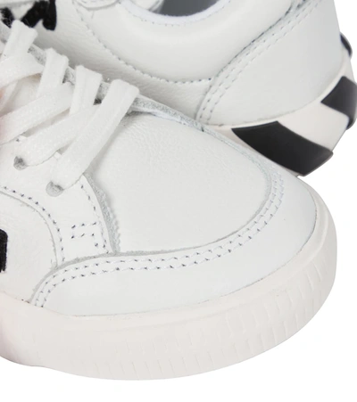 Off-white Canvas Vulcanized Sneakers Kids In White Black