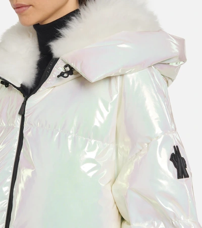 MONCLER GRENOBLE Tillier hooded quilted iridescent down ski jacket