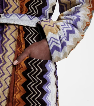 Missoni Giacomo Hooded Cotton Robe In Multicolour