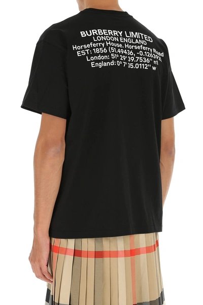 Shop Burberry Black Cotton T-shirt  Black  Uomo S