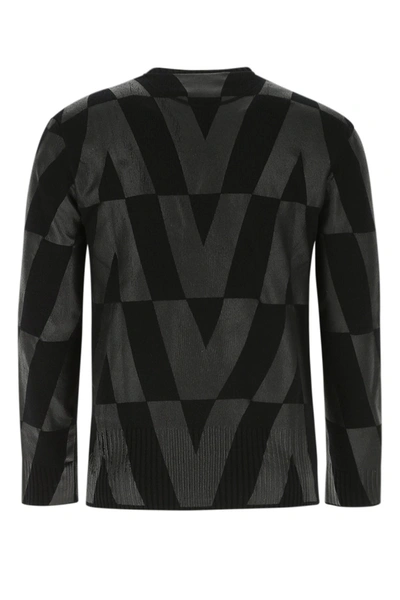 Shop Valentino Black Wool Sweater  Black  Uomo S