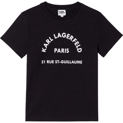 Shop Karl Lagerfeld T-shirt With Print In Nera