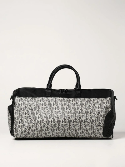 SPRAYGROUND: duffle bag in vegan leather with shark print - Black