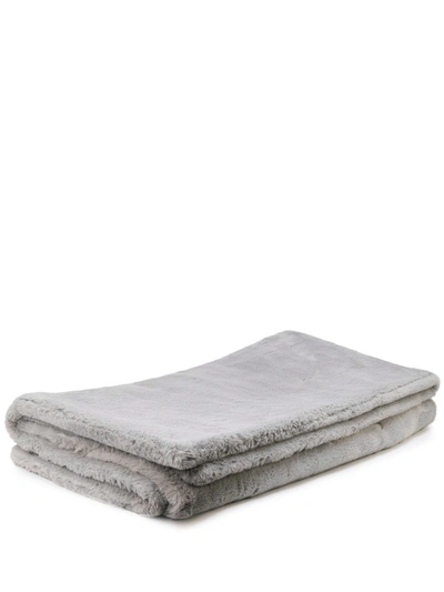 Shop Apparis Brady Faux-fur Blanket In Grey