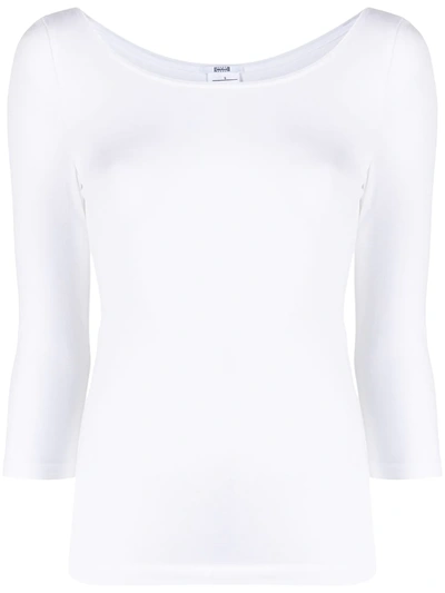Shop Wolford Cordoba Scoop-neck Top In White