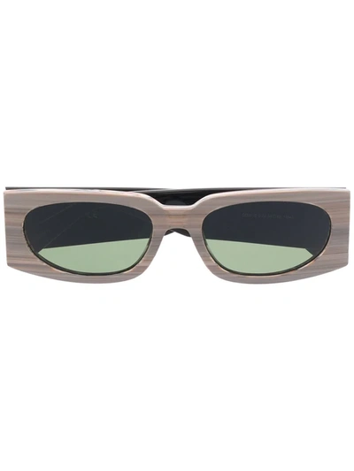 Shop Gcds Rectangular-frame Sunglasses In Brown