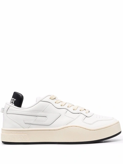 Shop Diesel Colour-block Low-top Trainers In White