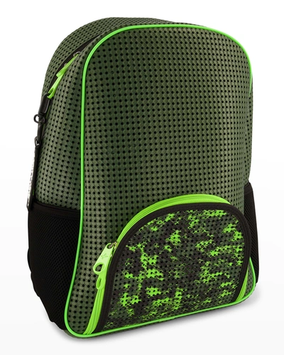 Shop Light+nine Kid's Starter Excel Xl Perforated Backpack In Olive Camo